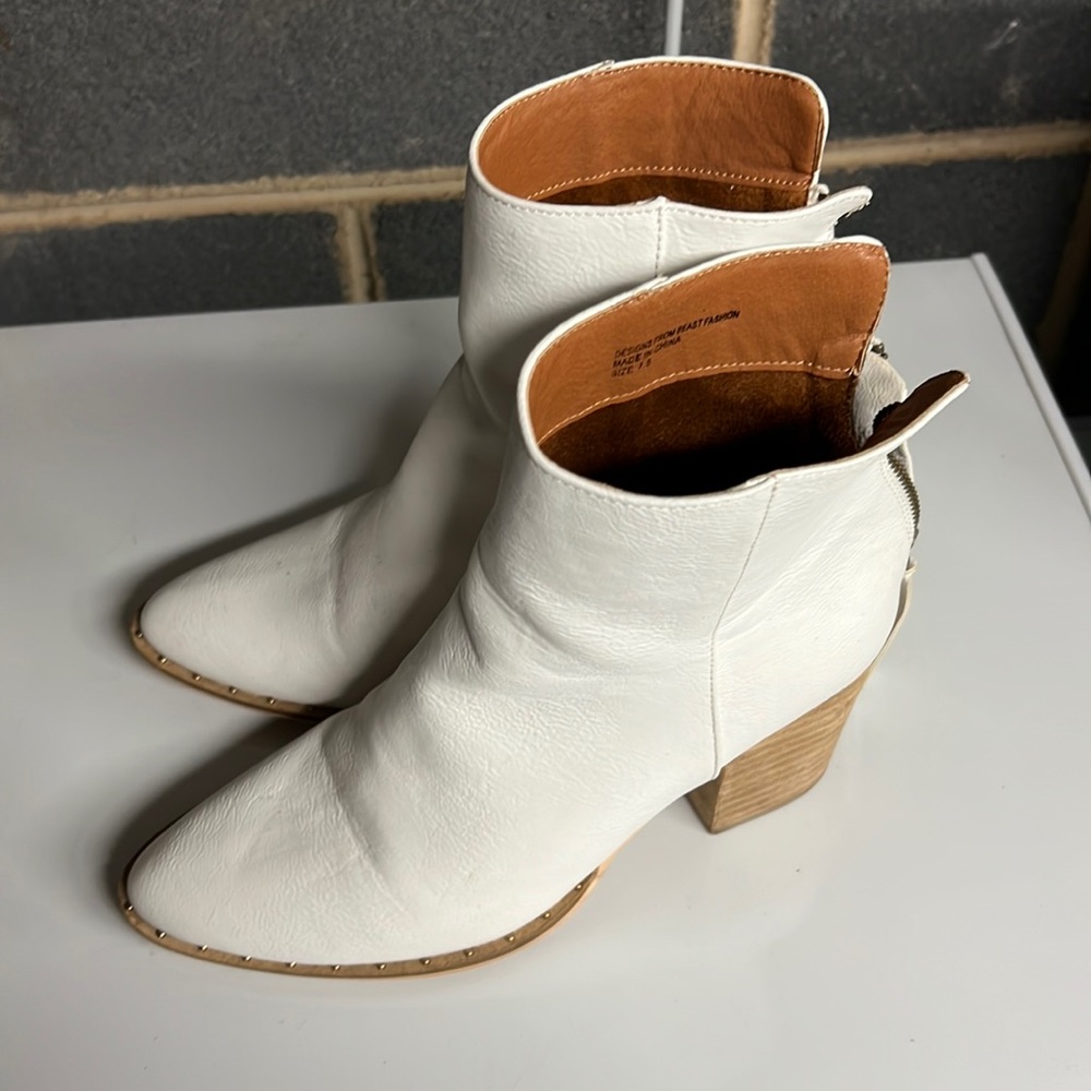 White Booties size 7.5